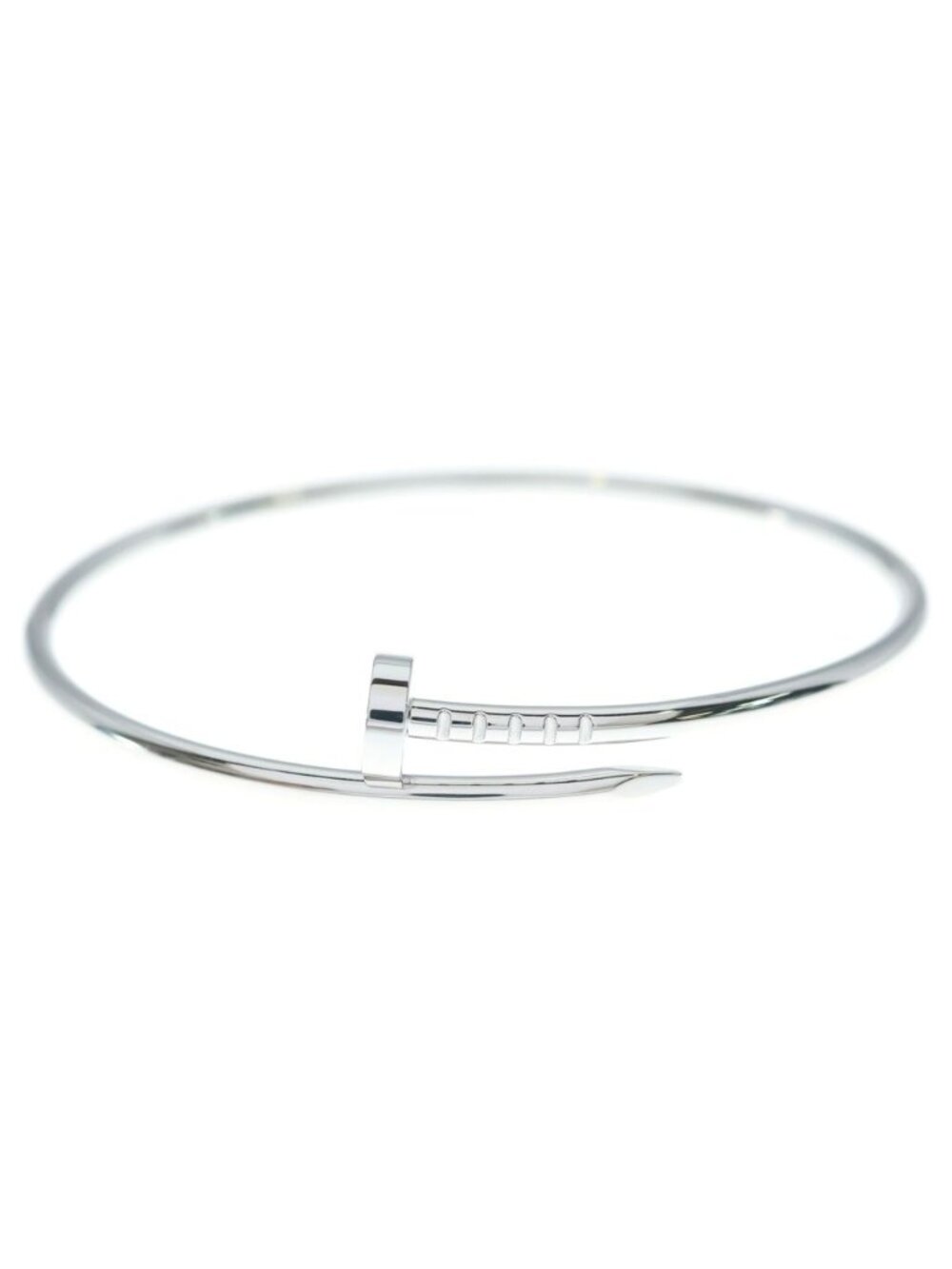 Cartier 18k White Gold Juste un Clou SM Bangle Bracelet